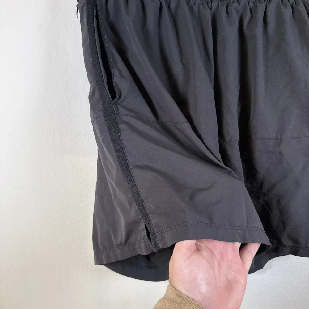 Nike Running Shorts Mens L Black White Athletic Dri Fit‎ Mesh Lined Training